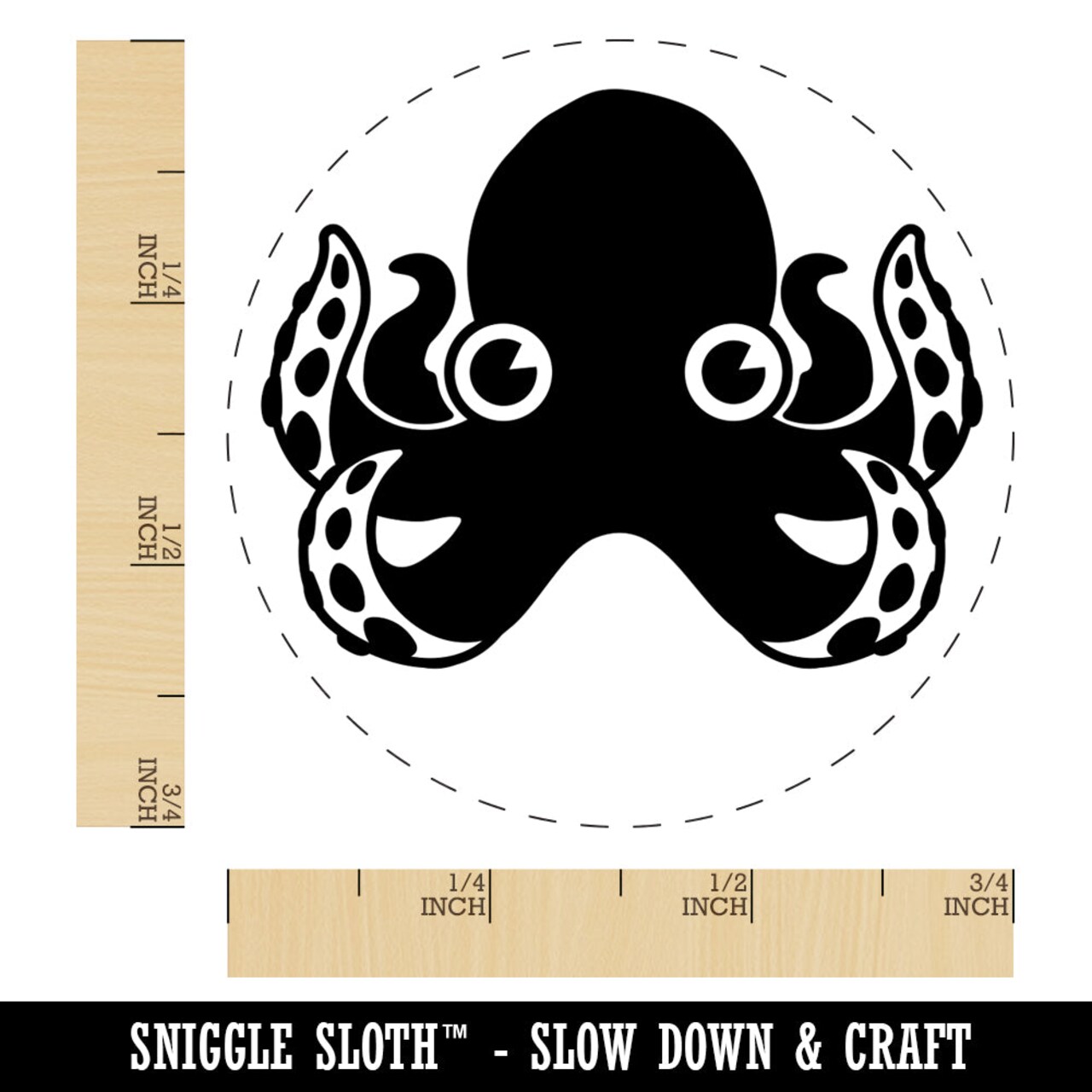 Cute Octopus Self-Inking Rubber Stamp for Stamping Crafting Planners